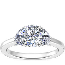 Bella Vaughan Moon Three Stone Engagement Ring in Platinum (1/3 ct. tw.)